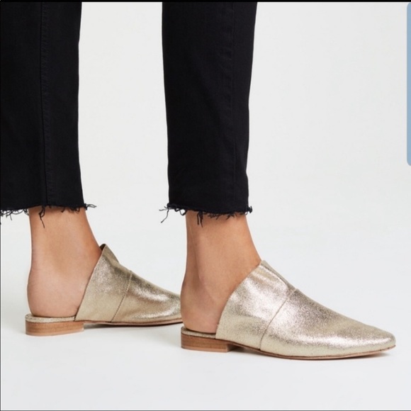 Free People Shoes - Free People Sienna Gold Slides